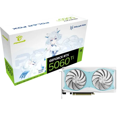 Manli Polar Fox GeForce RTX 5060 Ti OC 16GB GDDR7 Graphics Card